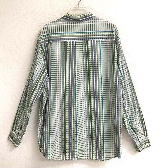 Tommy Bahama pima cotton plaid button up long sleeve shirt XXL - Picture 2 of 5